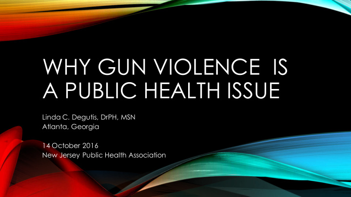 why gun violence is a public health issue
