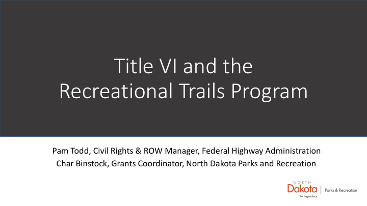title vi and the recreational trails program