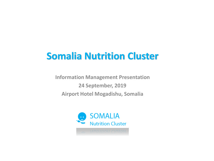 somalia nutrition cluster