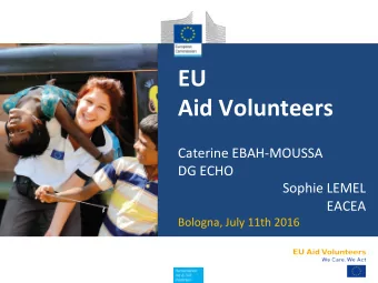 EU    Aid  Volunteers          Caterine  EBAH-MOUSSA        DG