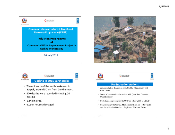 gorkha in 2015 earthquake pre induction actions
