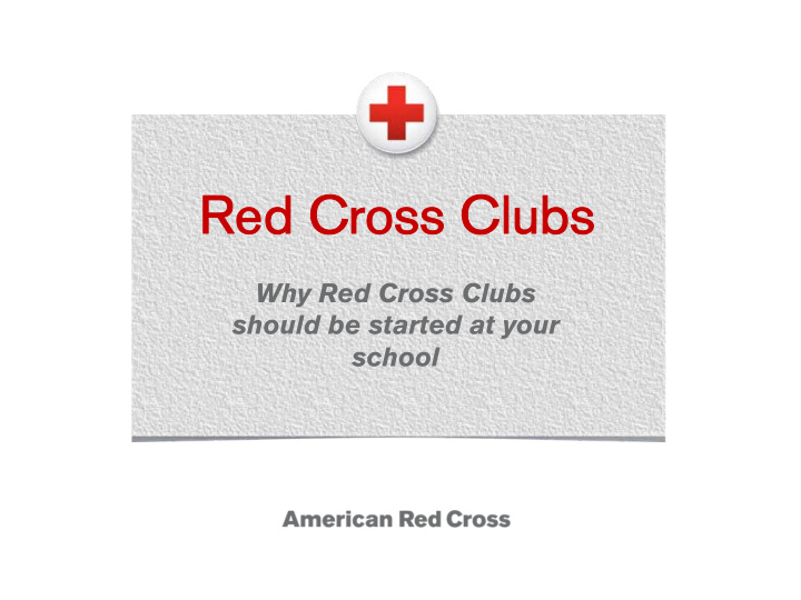 red cross clubs red cross clubs