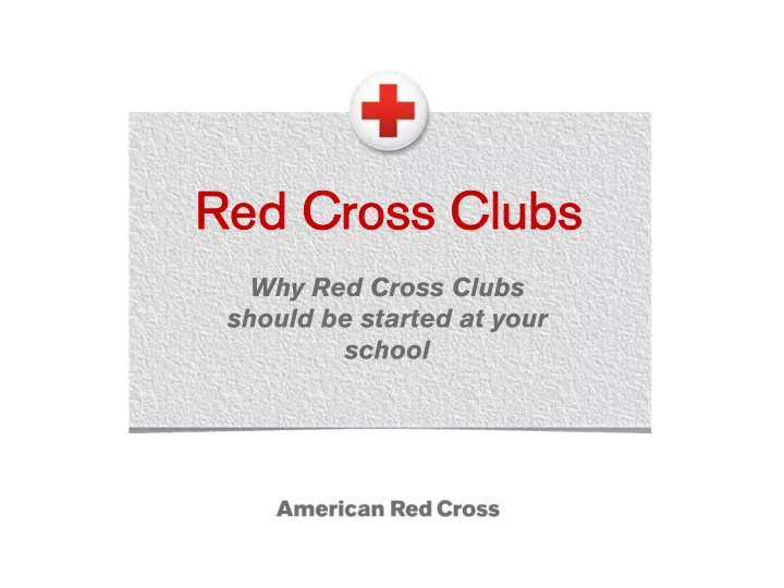 red cross clubs red cross clubs