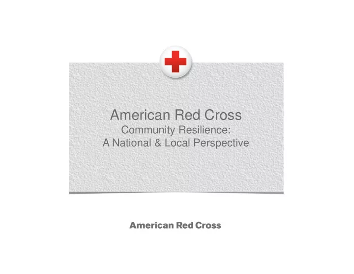 american red cross
