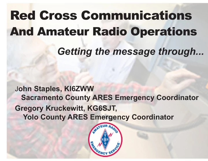 red cross communications