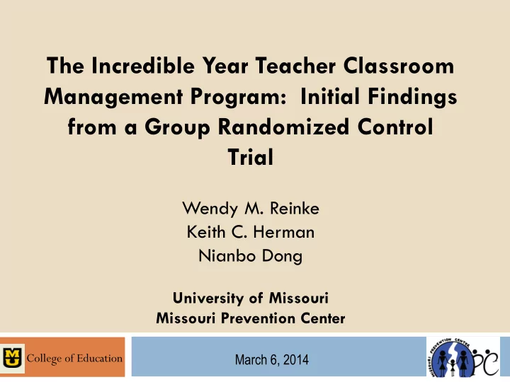 management program initial findings
