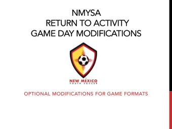 NM  NMYSA  SA  RET  RETURN  RN TO ACT  CTIVITY  GA  GAME D  DAY M  MODIFIC  IFICATIO  IONS  NS  OP