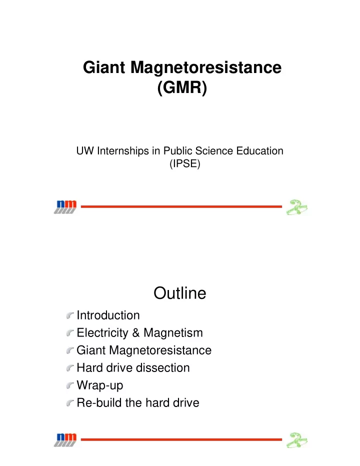 giant magnetoresistance gmr