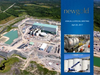 April 26, 2017  1  Cautionary statements  ALL AMOUNTS IN U.S. DOLLARS UNLESS OTHERWISE STATED