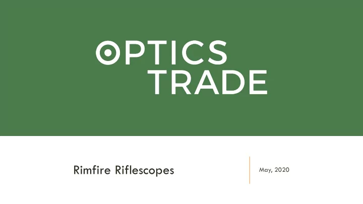 rimfire riflescopes