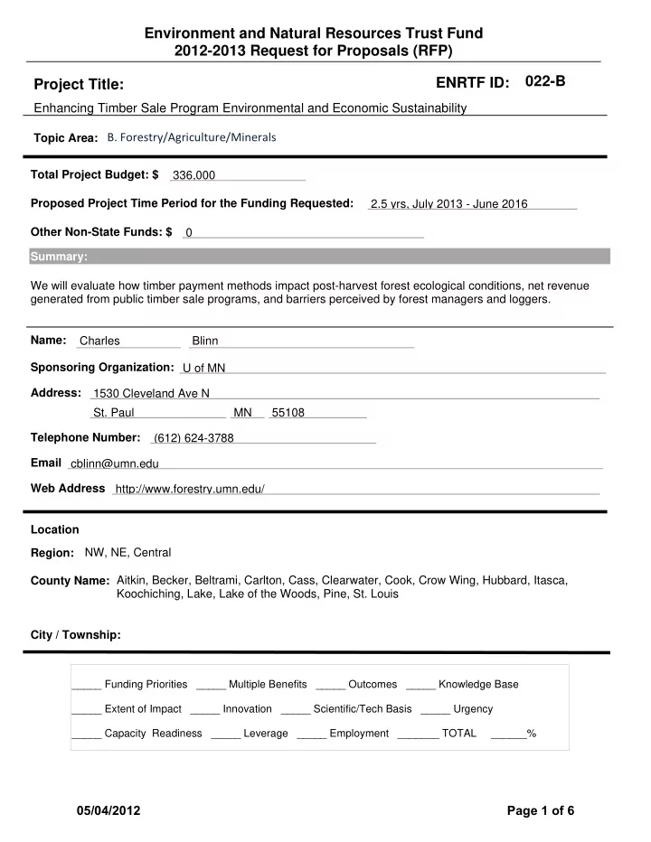 environment and natural resources trust fund 2012 2013