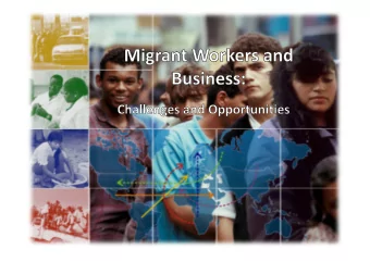 WEBINAR OUTLINE  I.  Migrants human right to freedom of association  A. Normative basis  B. The