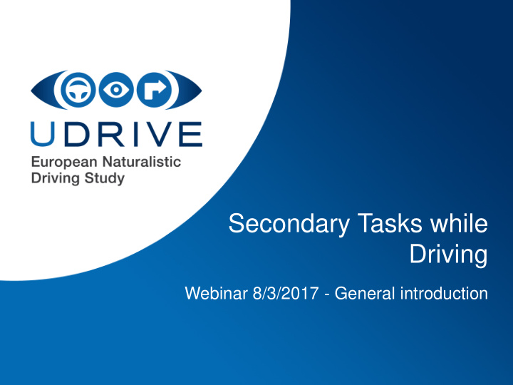 secondary tasks while driving