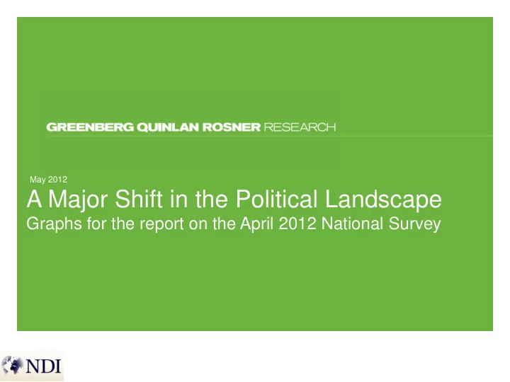 a major shift in the political landscape