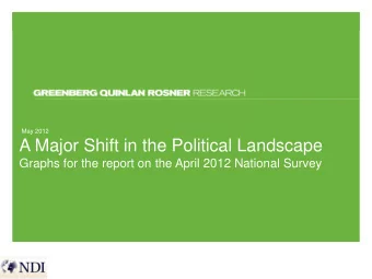 A Major Shift in the Political Landscape  Graphs for the report on the April 2012 National Survey