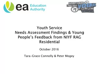 October 2016  Tara-Grace Connolly &amp; Peter Mogey  http://www.eani.org.uk  Between June and