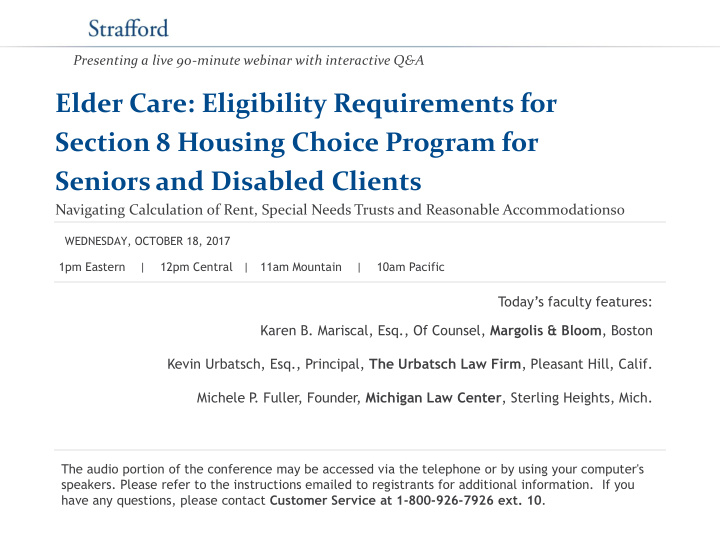 seniors and disabled clients