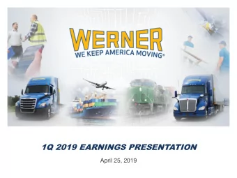 1Q 2019 EARNINGS PRESENTATION  April 25, 2019  DISCLOSURE STATEMENT  This presentation may contain