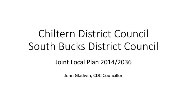 south bucks district council