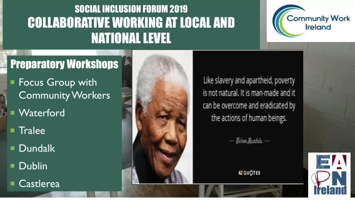 collaborative working at local and national level