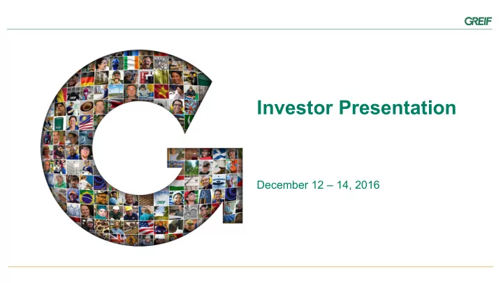 investor presentation