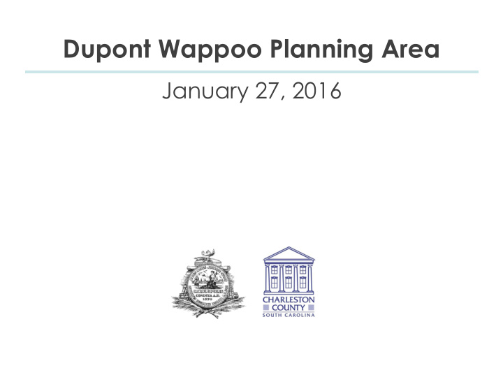 dupont wappoo planning area