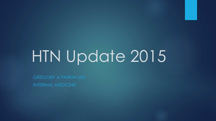 htn update 2015