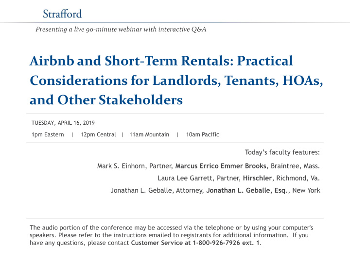 considerations for landlords tenants hoas