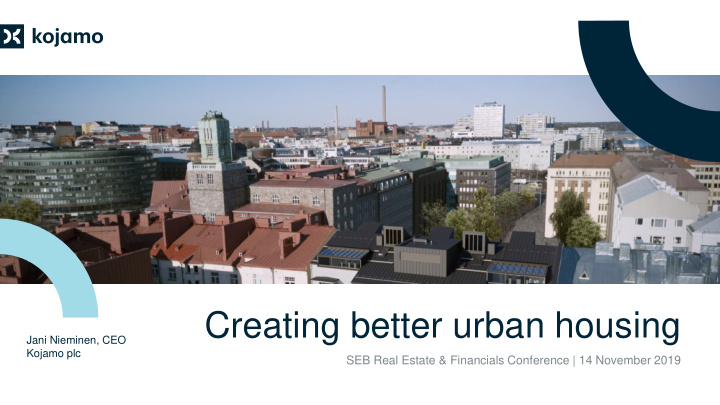 creating better urban housing