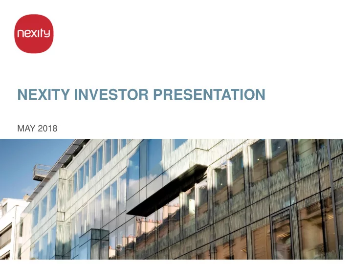 nexity investor presentation
