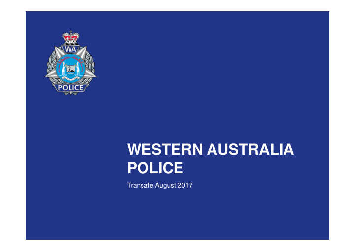 western australia police