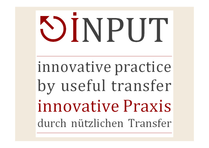 willkommen beim projekt nput welcome to the nput project