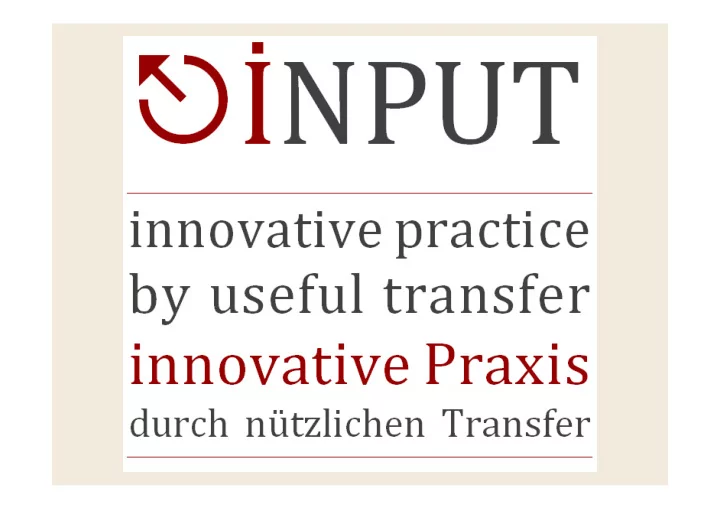 willkommen beim projekt nput welcome to the nput project