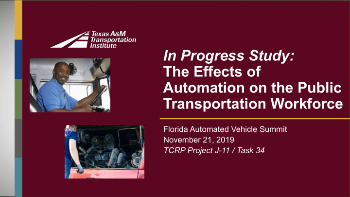 in progress study the effects of automation on the public