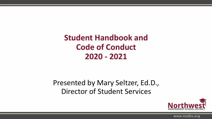 student handbook and
