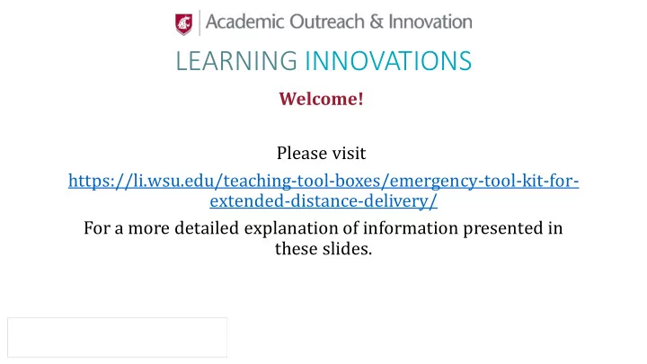 learning innovations