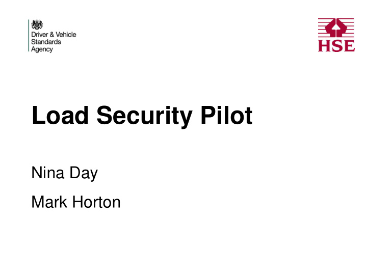 load security pilot