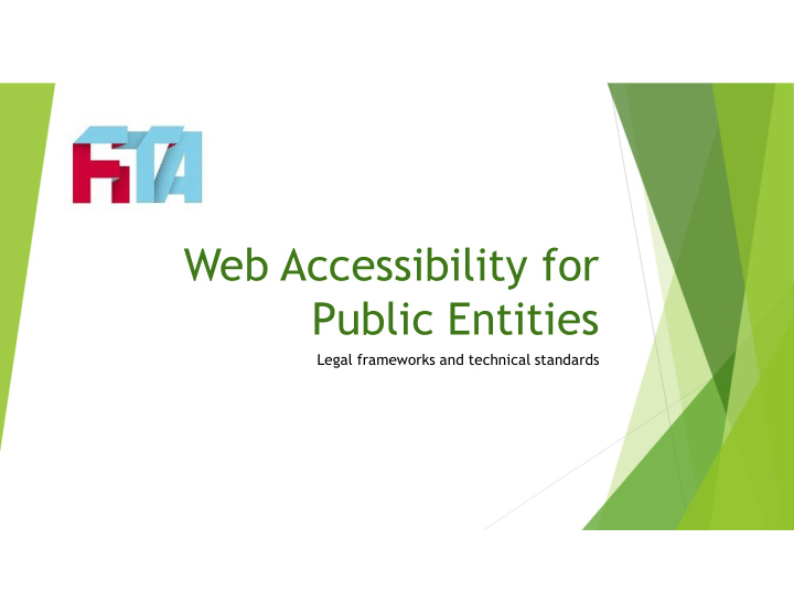 web accessibility for public entities
