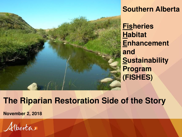 the riparian restoration side of the story