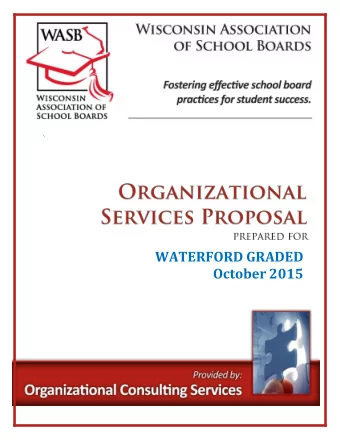WATERFORD GRADED October 2015 Table of Contents  Introduction 3  Overview of the Planning Process 4