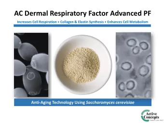 AC Dermal Respiratory Factor Advanced PF  Increases Cell Respiration + Collagen &amp; Elastin