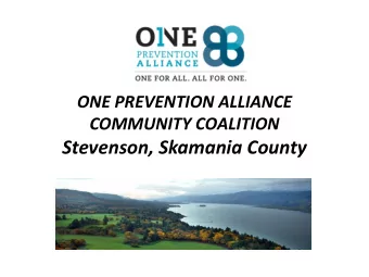 Stevenson, Skamania County  HEALTHY YOUTH SUMMIT - 2015 Susie, I want a youth summit in