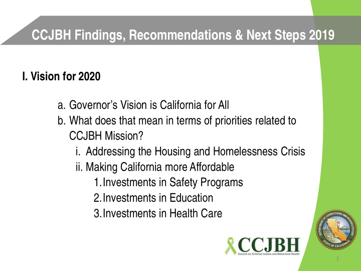 ccjbh findings recommendations next steps 2019