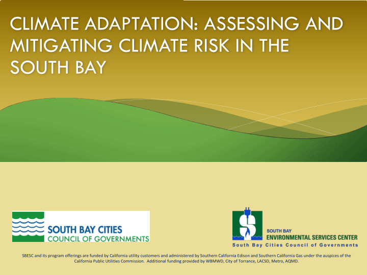 climate adaptation assessing and mitigating climate risk