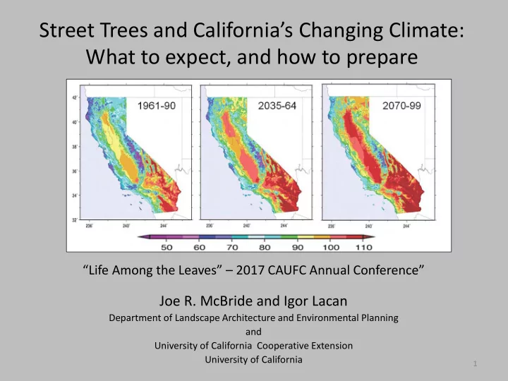 street trees and california s changing climate what to