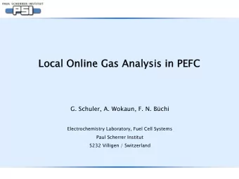 Local Online Gas Analysis in PEFC  Local Online Gas Analysis in PEFC  G. Schuler, A. Wokaun, F. N.