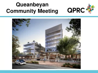 Queanbeyan  Community Meeting  Agenda    Welcome from the Mayor    Water restrictions