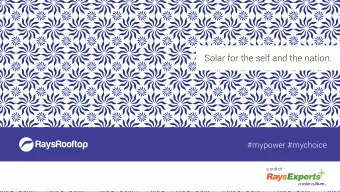 Solar for the self and the nation.  #mypower #mychoice  SUN IS LIFE.  Its our energy source