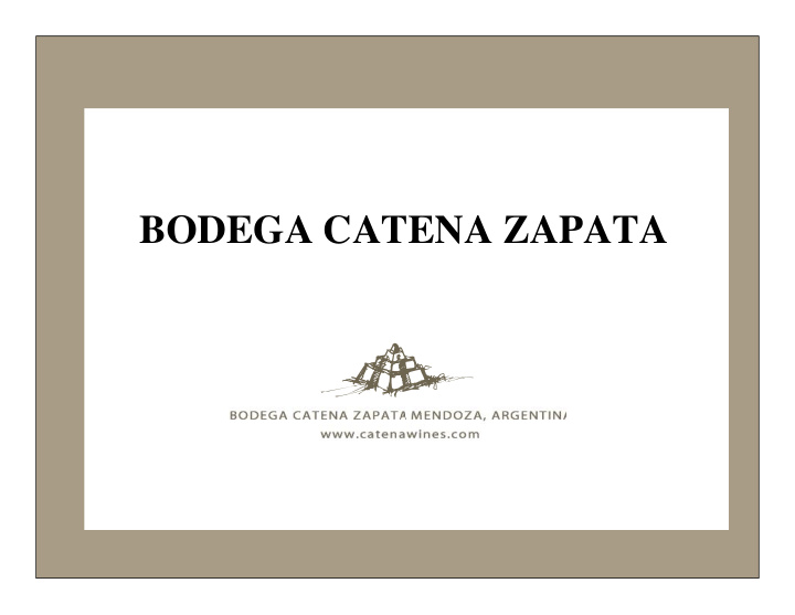 bodega catena zapata winkler index amp mendoza