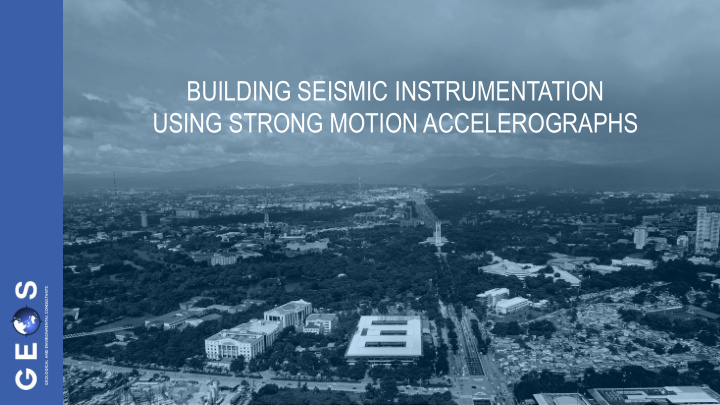 building seismic instrumentation